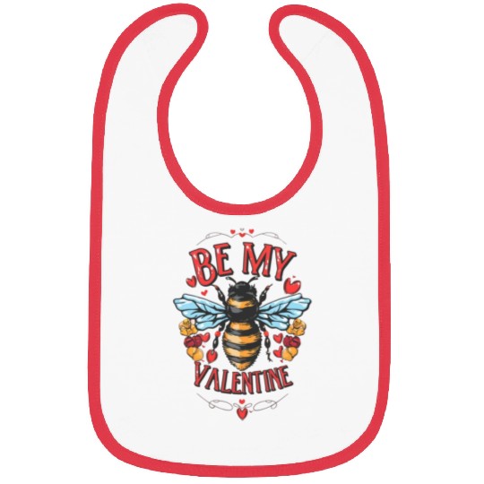 Bee My Valentine Bibs