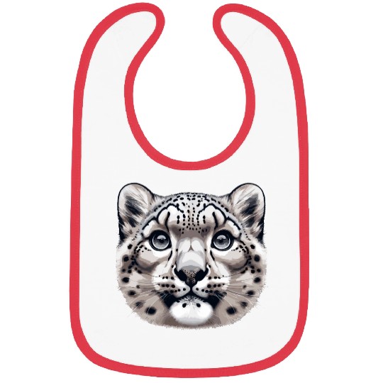 Snow Leopard Leopard White Leopard Bibs