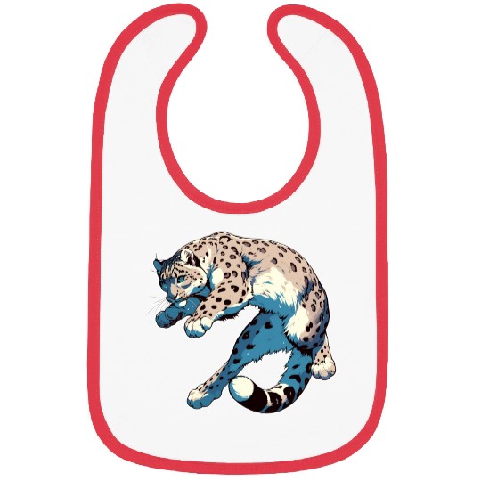 Snow Leopard Leopard White Leopard Bibs