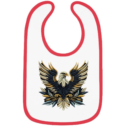 Regal Eagle Wings Embroidered Bibs
