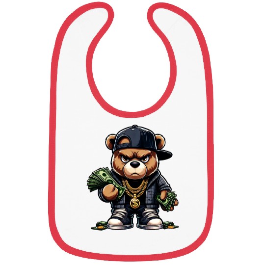teddy bear with money Bibs
