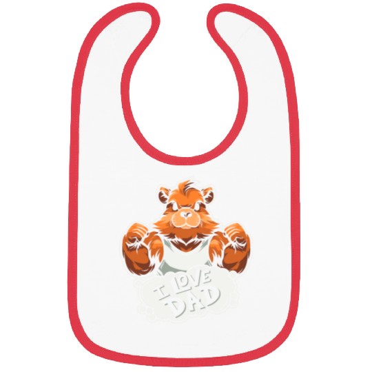 Guinea Pig Cavy I Love Dad Bibs
