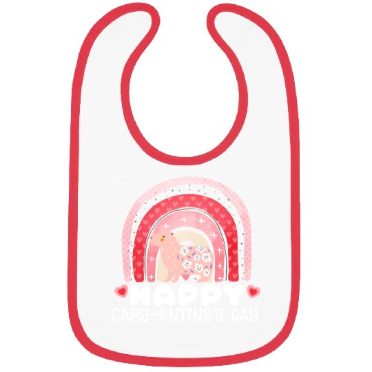 Comfort Colors Capybara Valentines Day Cute Funny Bibs