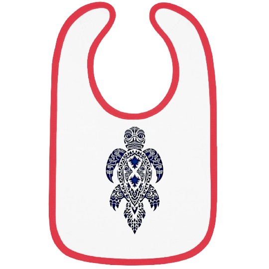 Turtle Tribal Blue Turtle Bibs