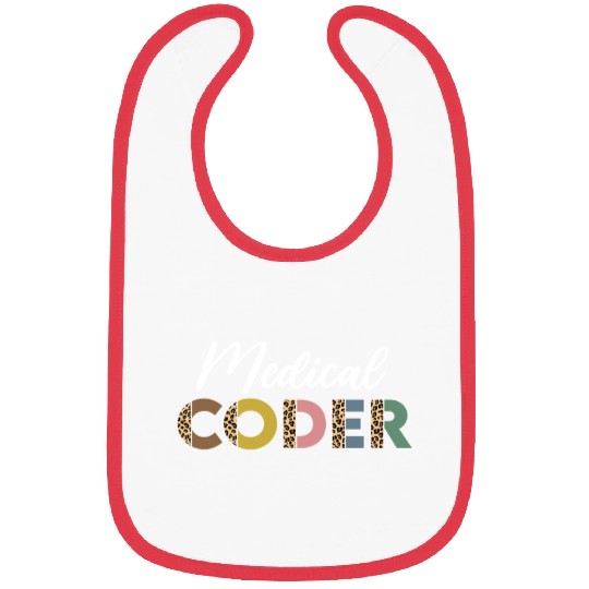 Medical Coder Leopard Pattern Bibs