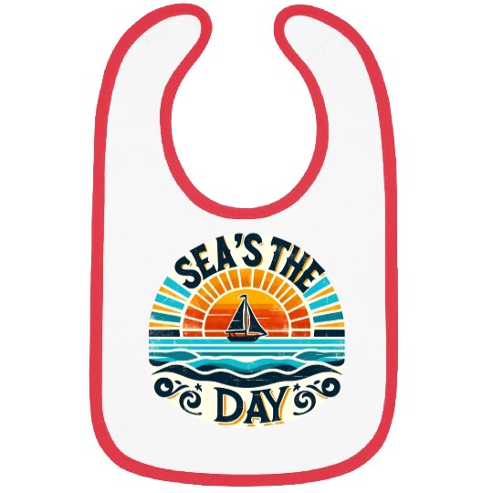 Seas the Day - Vintage Sailing Sunset Bibs