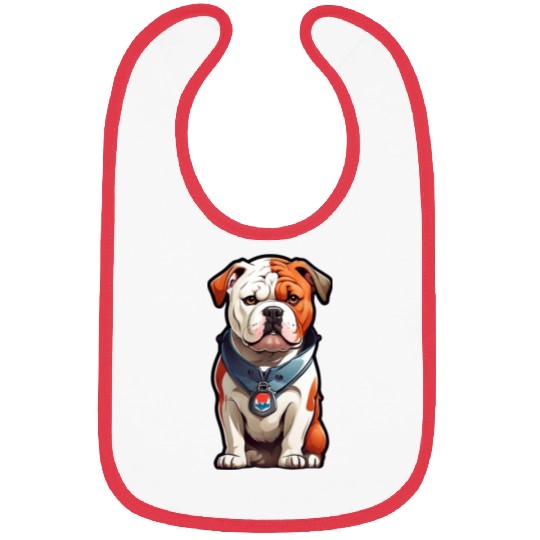 English Bulldog Stickers Bibs