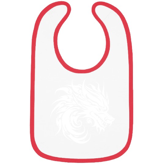 Roaring Chinese Dragon In Tattoo Style Bibs