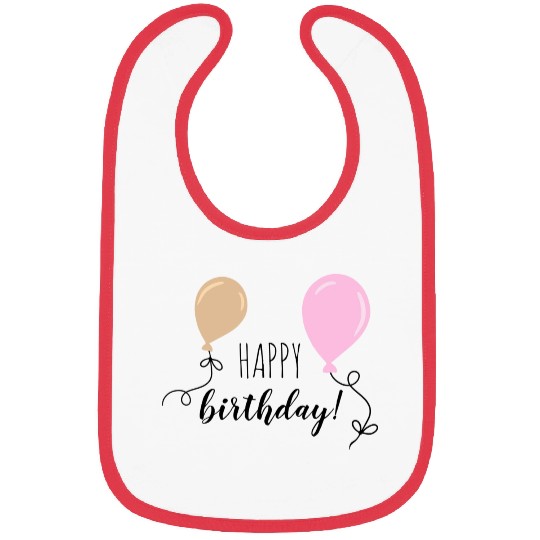 Happy birthday party balloons Bibs