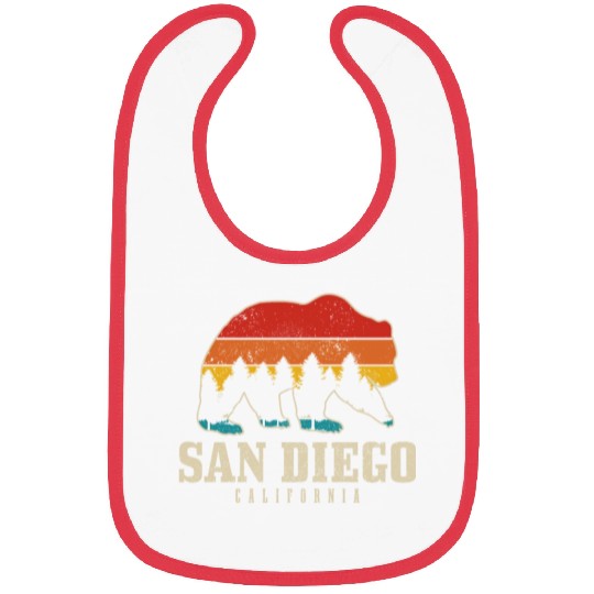 San Diego California Bear Souvenir Bibs