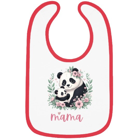 Panda Lover I Mama Panda And Cub Mother's Day Bibs