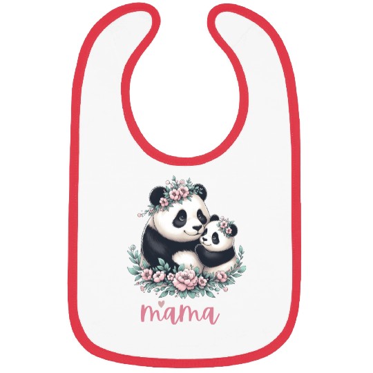 Panda Lover I Mama Panda And Cub Mother's Day Bibs