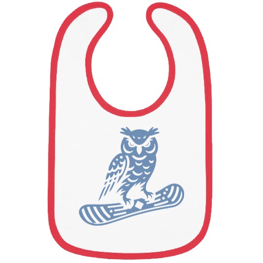 Minimalist Design: Owl Snowboarder Silhouette Bibs