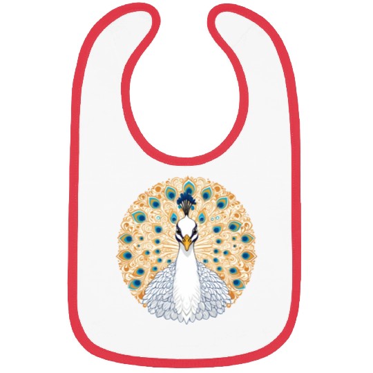White Peafowl Bibs