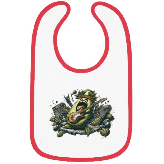 Hard Avocado Rock Bibs