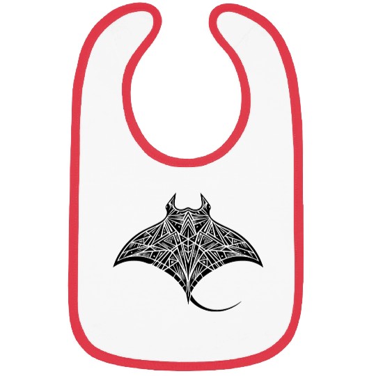 Giant Tribal Manta Ray In Underwater Flight Bibs