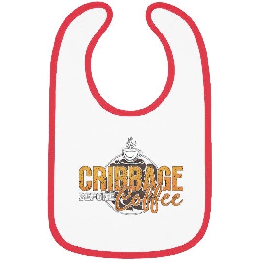 Cribbage Player Before Playing Cards Coffee Lover Bibs