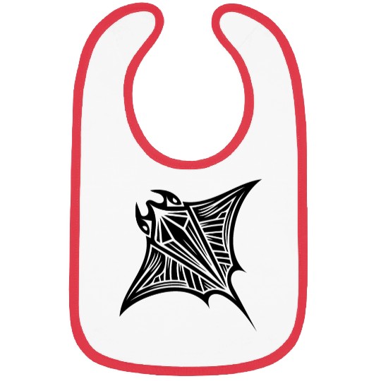 Tribal Manta Ray Tattoo In Underwater Flight Bibs
