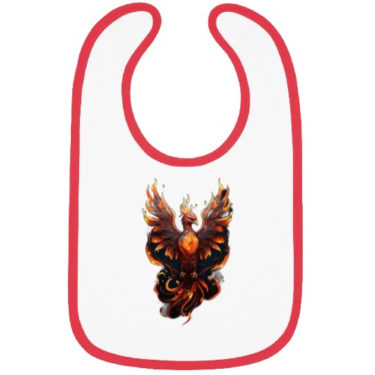 Fiery Phoenix Tattoo Design - Flight of Rebirth Bibs