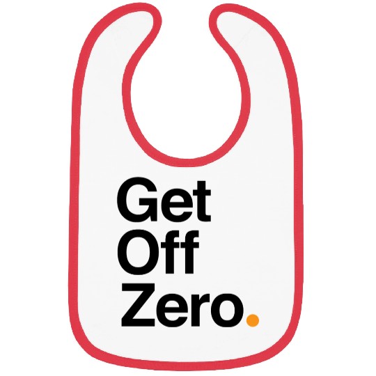 Get Off Zero! - Bitcoin (Black Text) Bibs