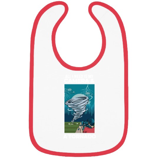 Camera & Tornado Videographer Gift Bibs