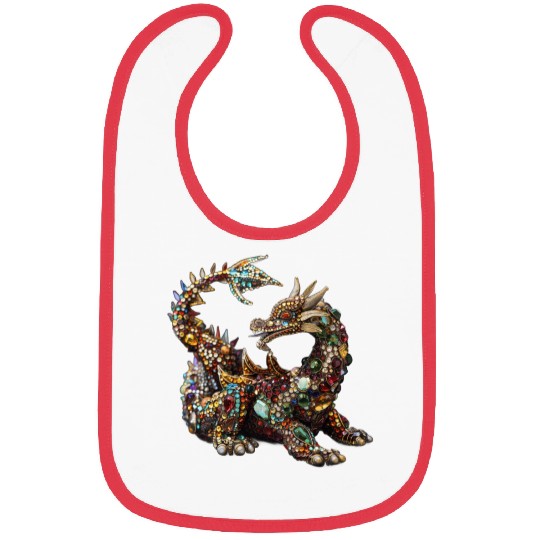 Emerald Majesty: The Jeweled Dragon Bibs