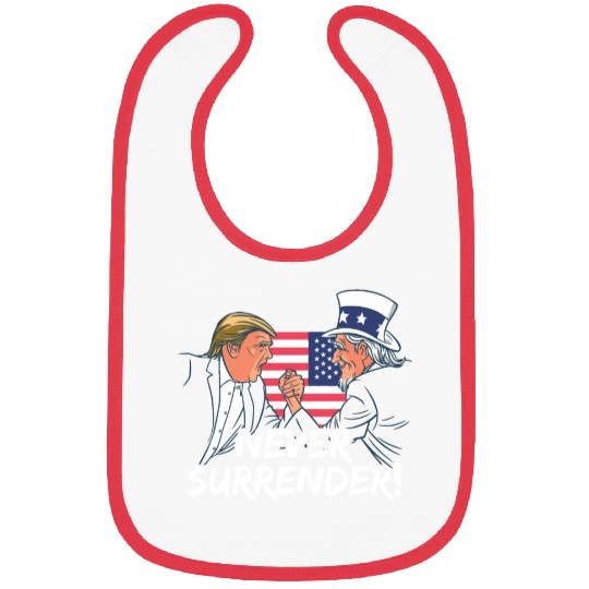 Trump Never Surrender Mug Shot Bibs