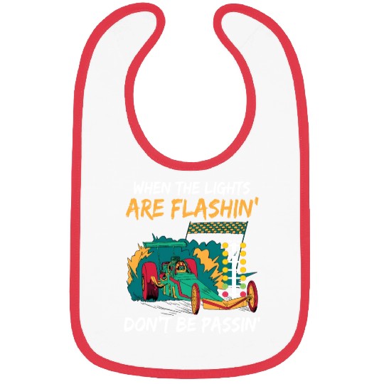 Drag Racing Funny Dragster Bibs