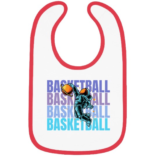 Astronaut Dunking Basketball Creative Illustration Bibs