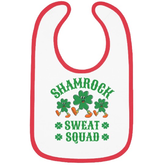 Shamrock Sweat Squad Workout Funny Bibs
