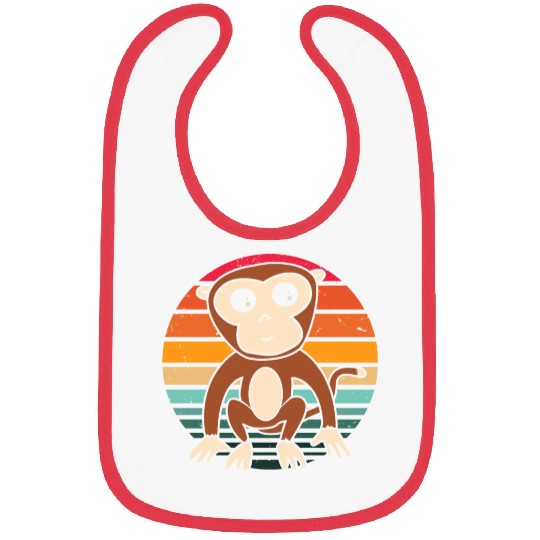 Vintage Retro Monkey Bibs