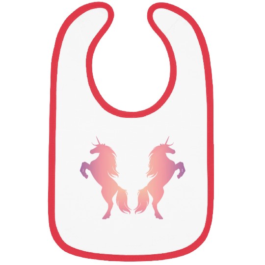 Unicorns baby pink Bibs
