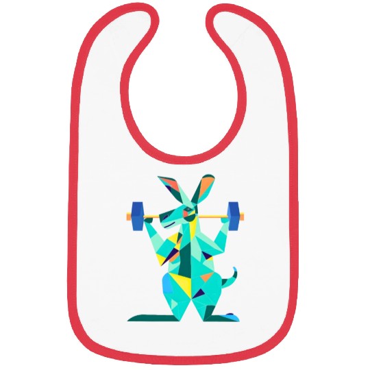 Geometric Gym Roo: Kangaroo's Strength Workout Bibs