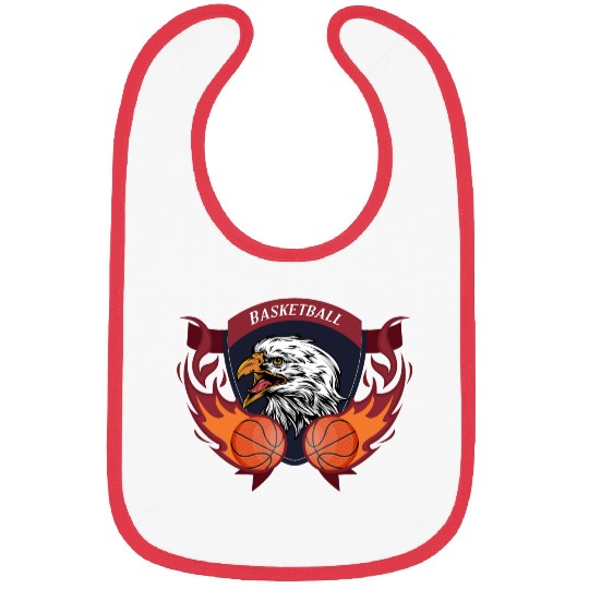 Eagle Flame Basketball Crest Bibs
