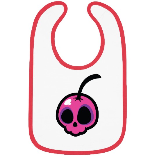 Pink Cherry Skull Bibs