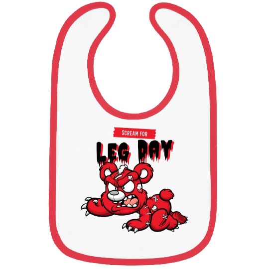 Scream for Leg Day Bibs