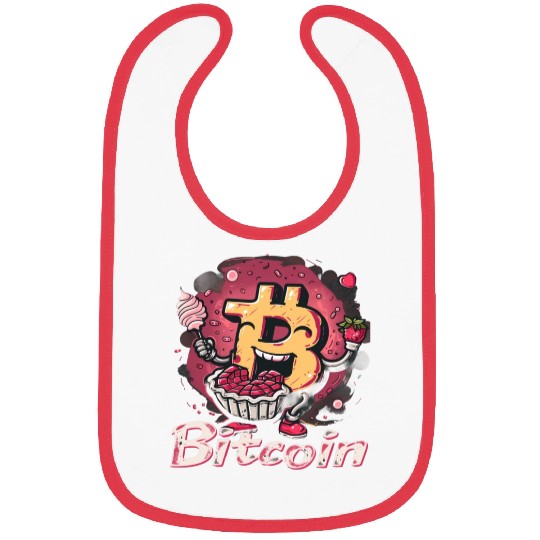 Pi day 3.14 Crypto Bitcoin Math Strawberry Pie Bibs