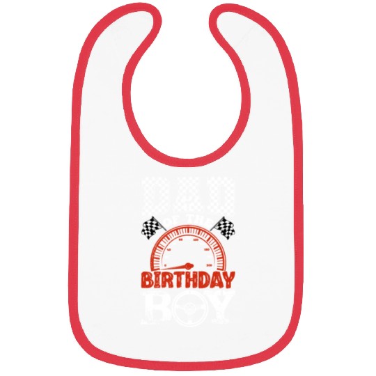Car Racing Dad of Birthday Boy Formula race Car Bibs