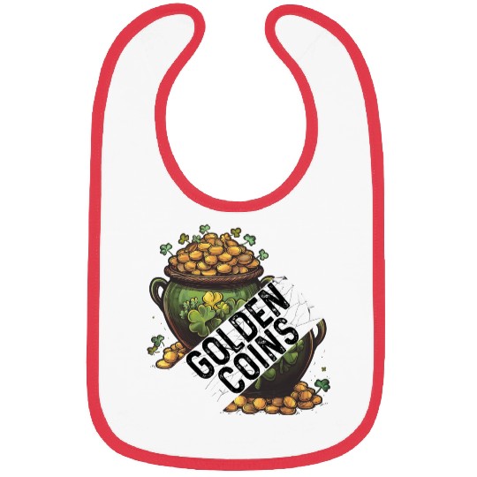 Golden coins, st patricks day Bibs