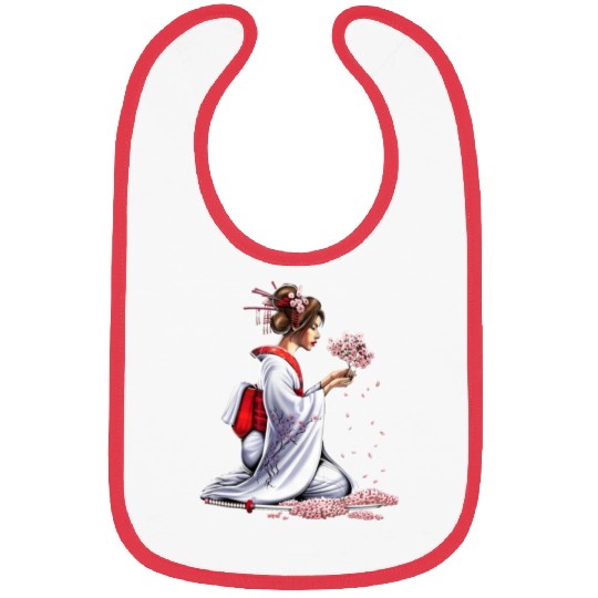 Japanese Samurai Girl Bibs