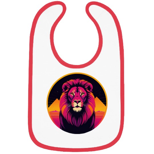 Synthwave Lion Bibs