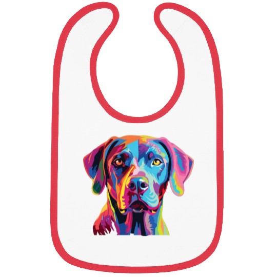 Watercolor Colorful Blue Lacy Bibs