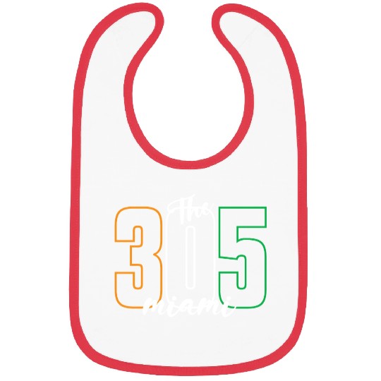 Miami 305 Area Code - Typography Art Bibs