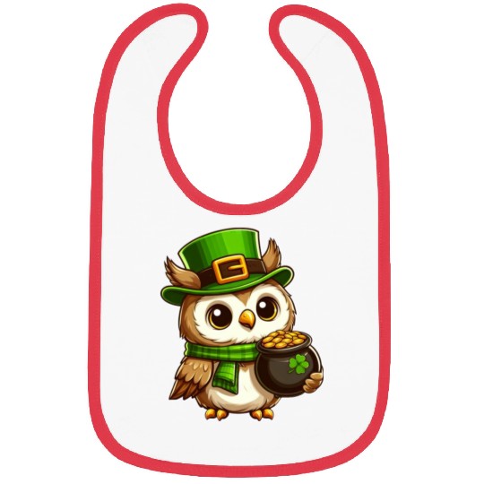 Golden Owl St. Patrick's Day Bibs