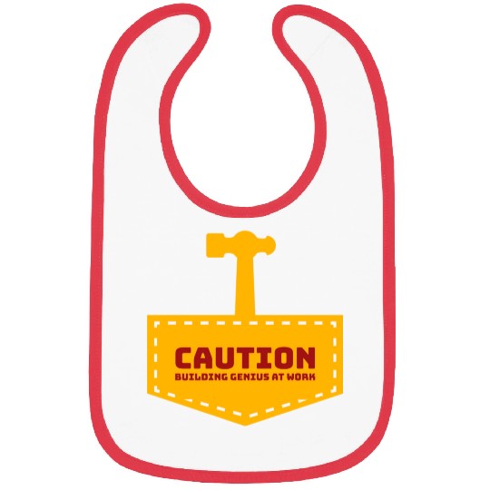 Caution building genius at work Bibs