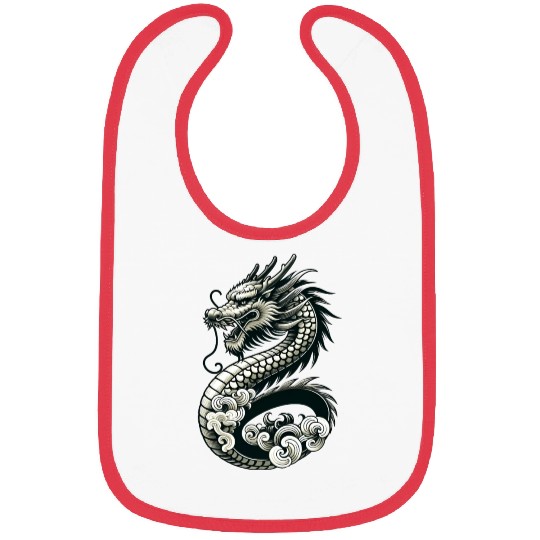 Moonlit Serenity of the Silver Dragon Bibs