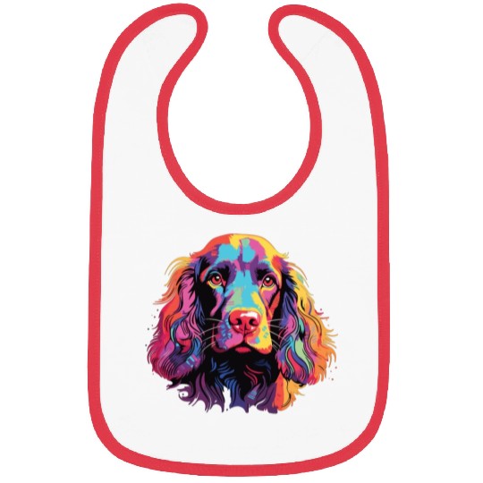 Watercolor Colorful Boykin Spaniel Bibs