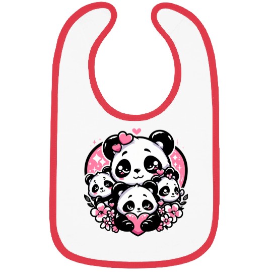 Panda Love Bibs