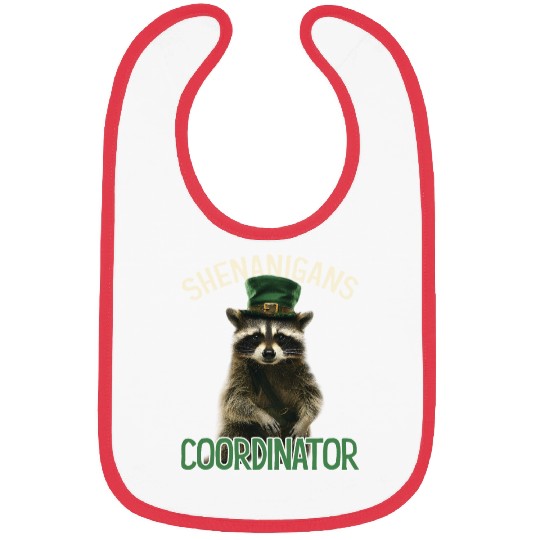Shenanigans Coordinator Cute Raccoon Funny Bibs
