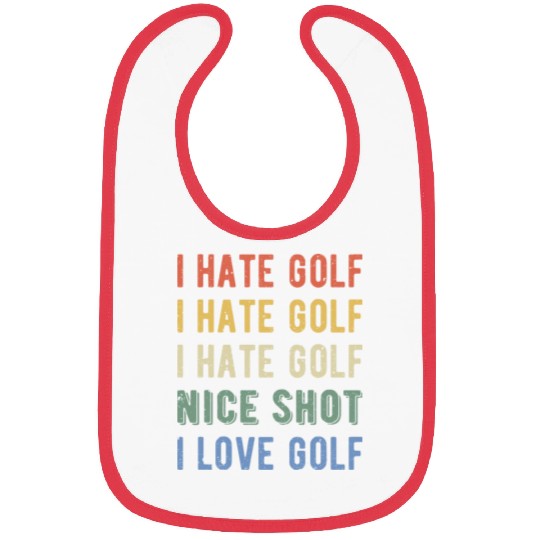 Funny Golfer - I Hate Golf I Bibs